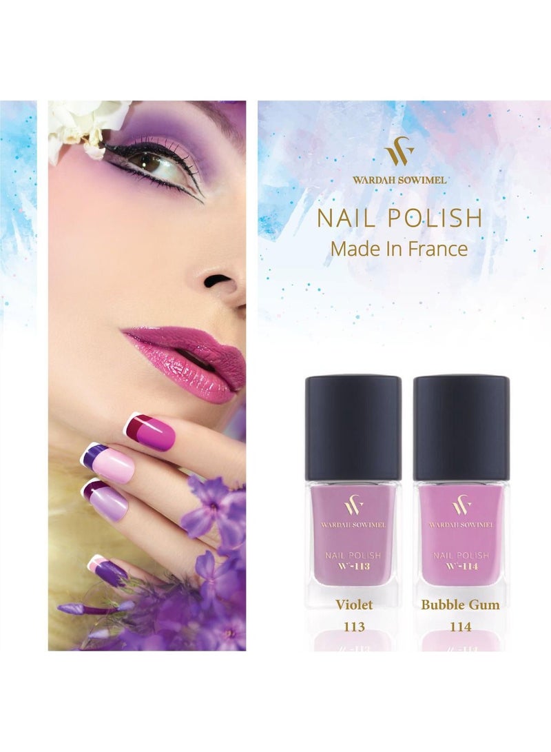 وردة صويمل طلاء أظافر من وردة صويمل - بنفسج - W113 - Image 2