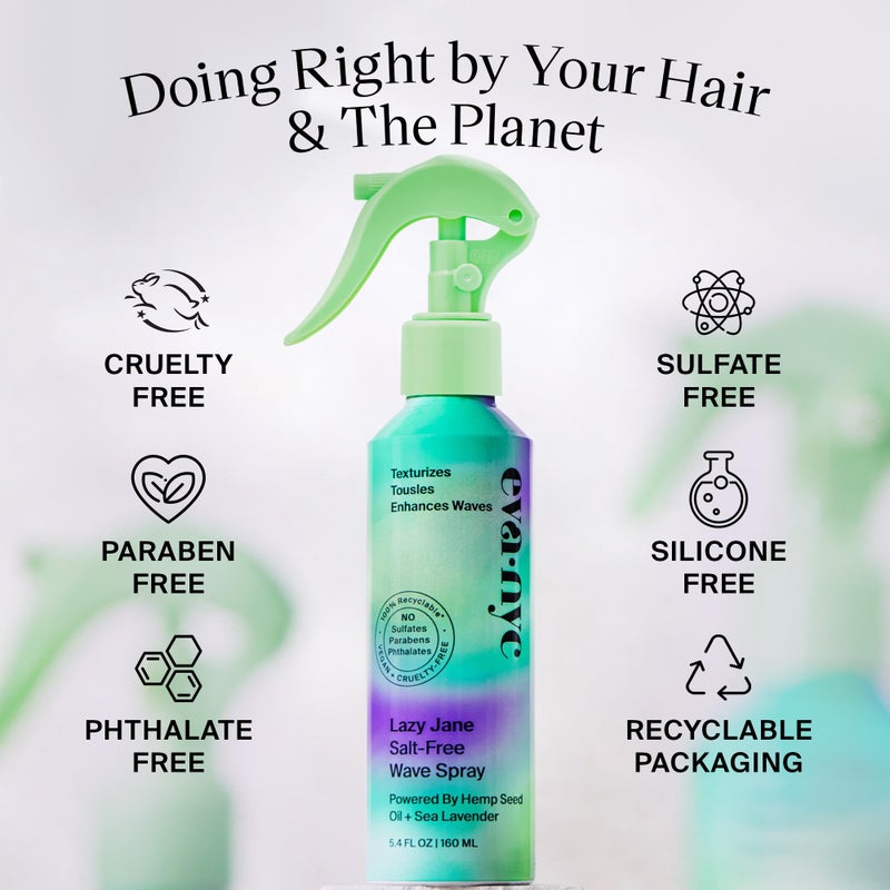 Eva NYC Lazy Jane Wave Spray, Salt-Free Texture , Non-Sticky & GMO-Free Wavy Hair Products, Vegan for Women, 5.4 oz - Image 5