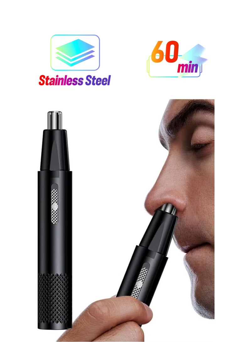 Electric Men's Nose Hair Trimmer Facial Hair Remover for Eyebrows Ears Nose Easy Cleaning - Image 1