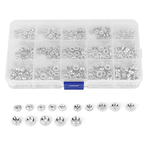 Thincol 300PCS Pressure Riveting Nut, M2/M2.5/M3/M4/M5 Self-Clinching Nuts, Types S Metric Thin Plates PEM Rivet Nut, Metal Fastener Tool - Image 4