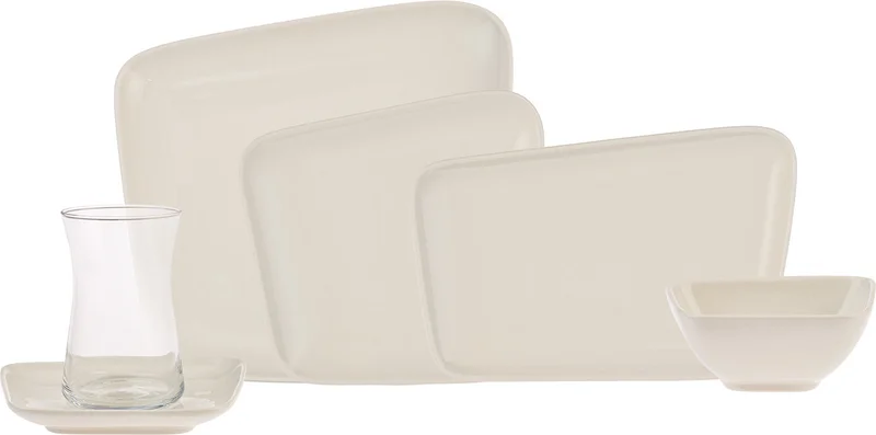 كاراجا Naomi 26 Piece Porcelain Breakfast/Serving Set for 6 People