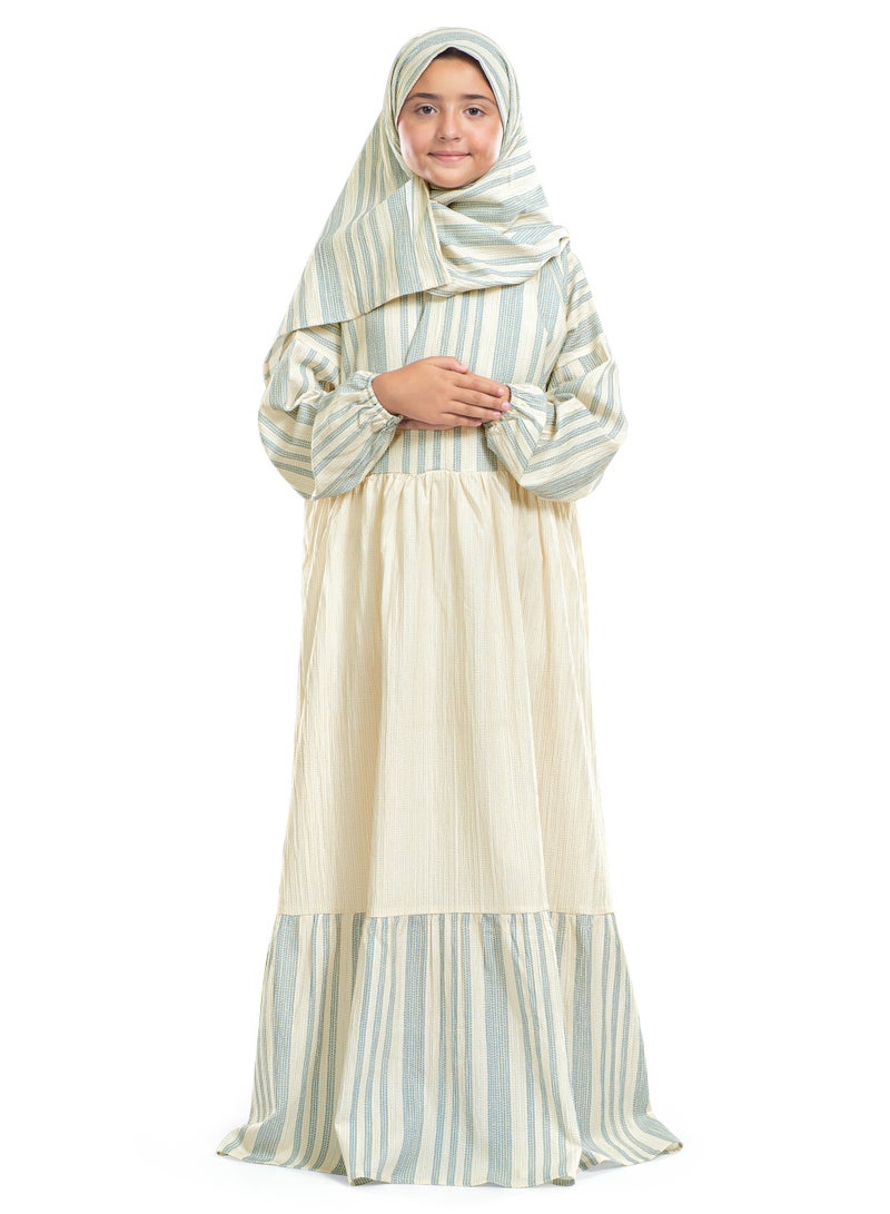 Urban rugs Cloudii Striped Islamic Junior Prayer Wear - Image 1