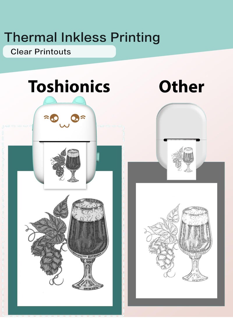 Mini Bluetooth Inkless Thermal Printer - Image 4