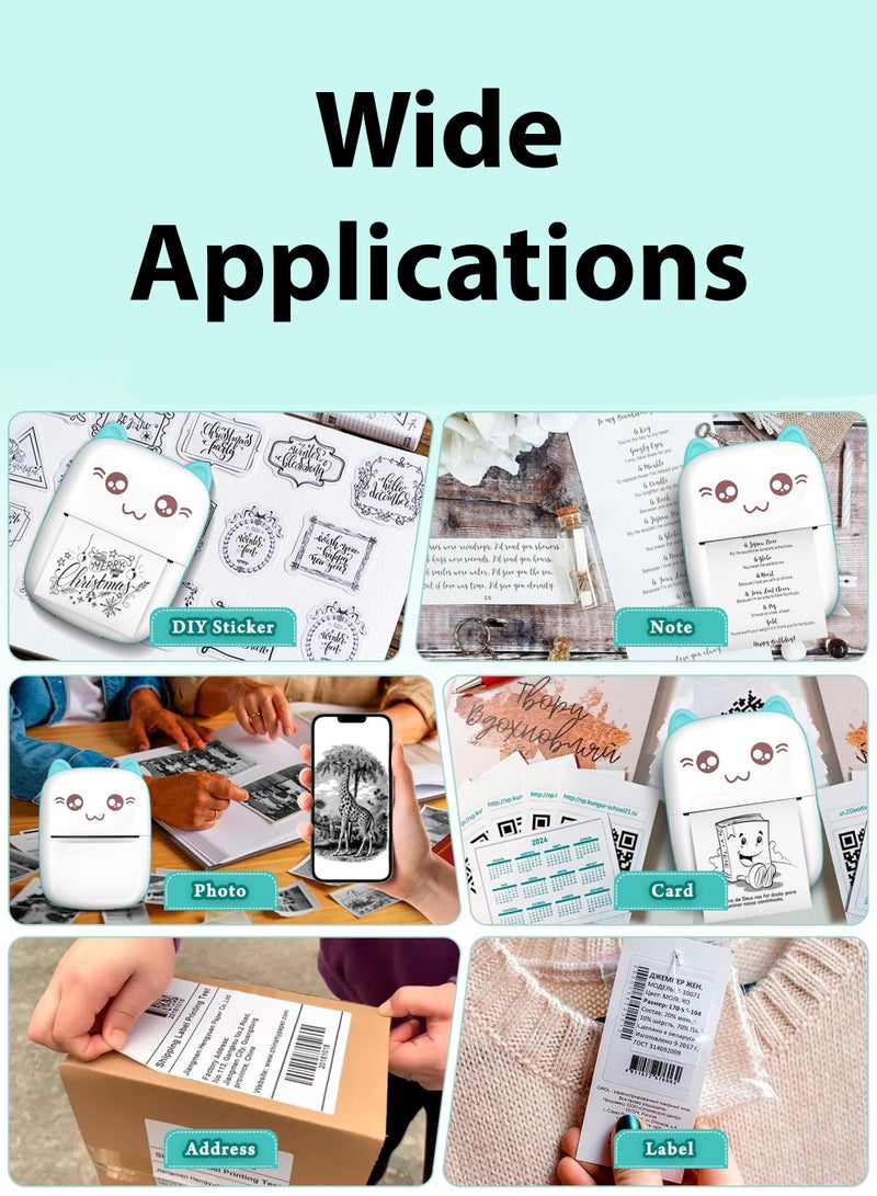 Mini Bluetooth Inkless Thermal Printer - Image 2