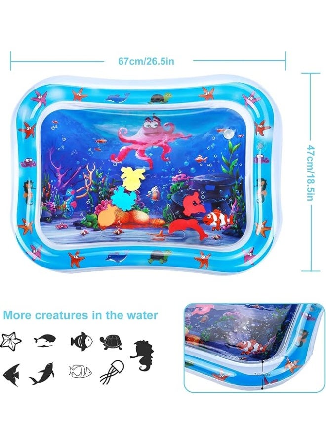 كيدز زون سجادة مائية قابلة للنفخ لوقت الحبو للأطفال من كيدز زون- ألعاب حسية للرضع والأطفال الصغار لأنشطة التطور المبكر | مناسبة لعمر 3 إلى 12 شهر (70 × 51) - Image 3