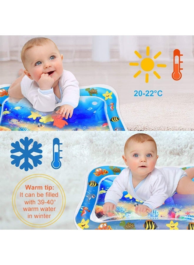 كيدز زون سجادة مائية قابلة للنفخ لوقت الحبو للأطفال من كيدز زون- ألعاب حسية للرضع والأطفال الصغار لأنشطة التطور المبكر | مناسبة لعمر 3 إلى 12 شهر (70 × 51) - Image 2