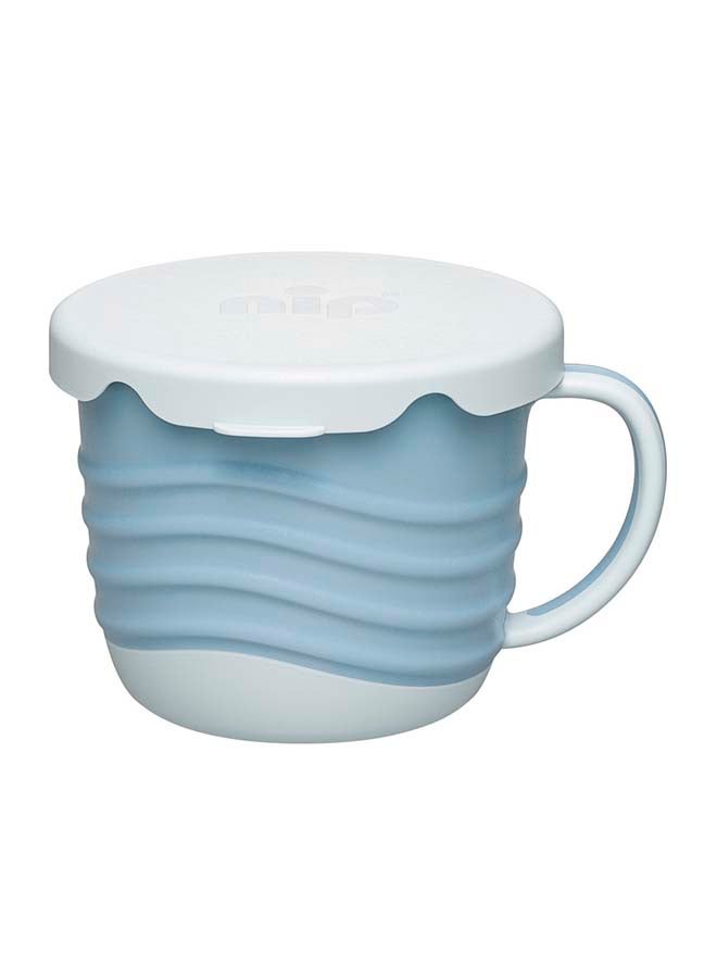 nip 2 In 1 Snackbox With  Anti Slip Handle And Non Slip Base, Blue, 1 Piece - Image 2