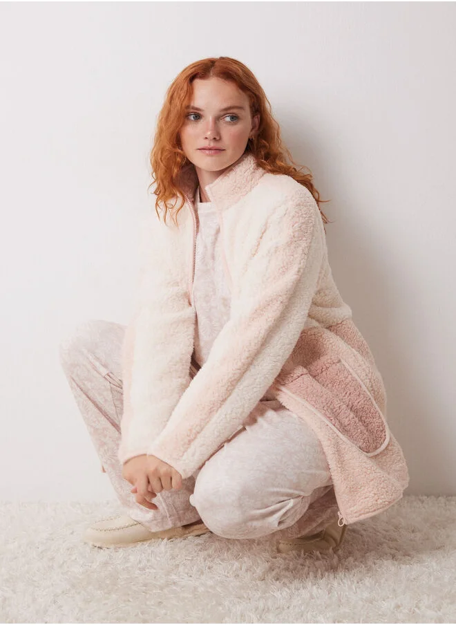 women'secret Long Pink Velvet Pyjamas