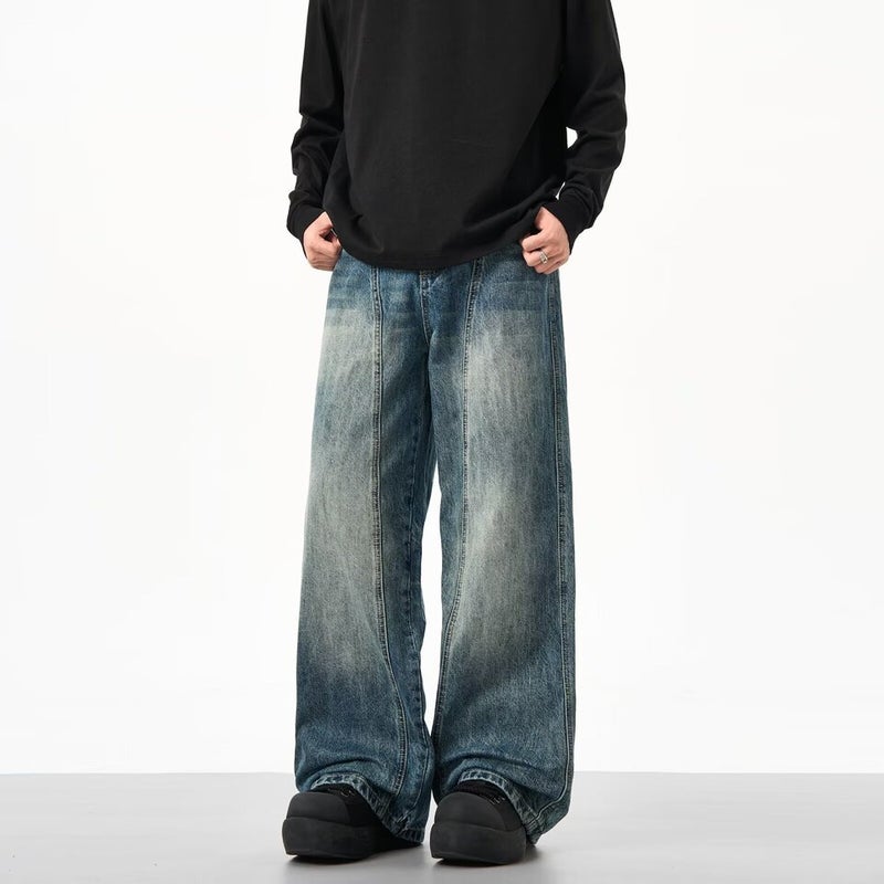 Unisex Classic Denim Jeans Loose Fit Daily Outdoor Wear - Image 1
