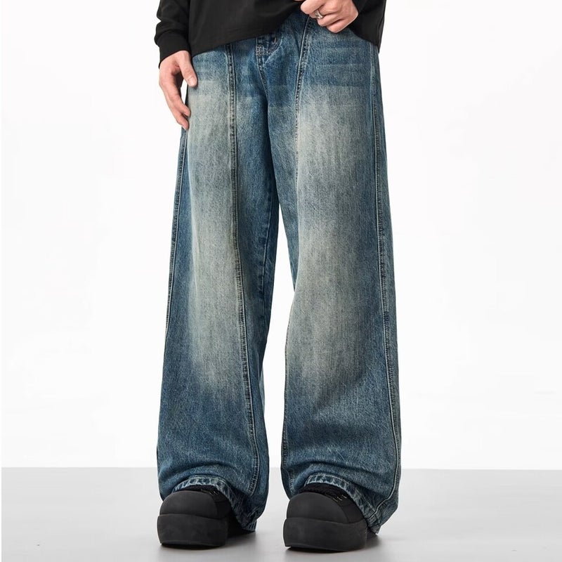 Unisex Classic Denim Jeans Loose Fit Daily Outdoor Wear - Image 3