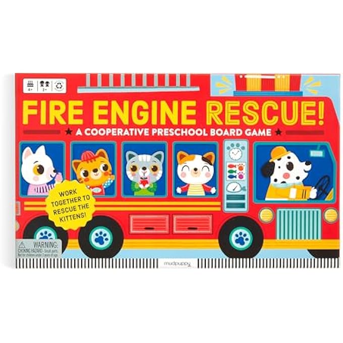 Mudpuppy Fire Engine Rescue Cooperative Board Game - Image 4