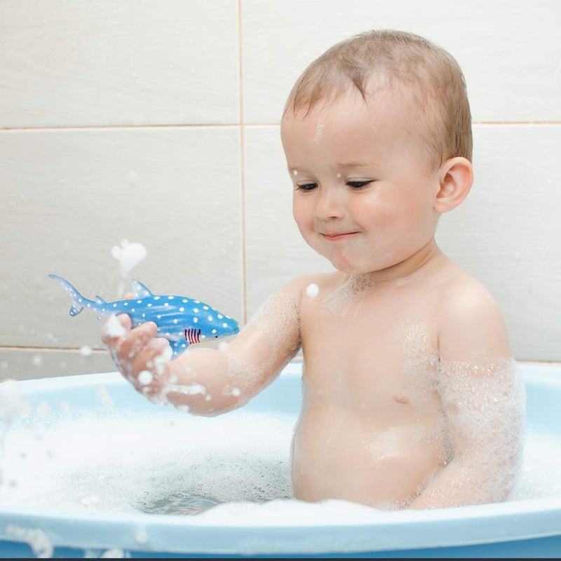 ArtCreativity Shark Figures in Mesh Bag- Pack of 6 Sea Creature Figurines in Assorted Designs, Bath Water Toys for Kids, Shark Party Favors for Toddlers, Boys, and Girls, Ocean Life Party Decor - Image 5