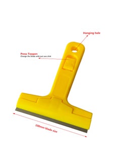 Inditrust Inditrust Razor Portable Scrapper and 3 Blade with ABS Plastic Handle Tool to Remove Silicone Paint Stains Floor Tile Grout Remover Mirror Glass Window Cleaning Device Wiper Scraper  - Image 3