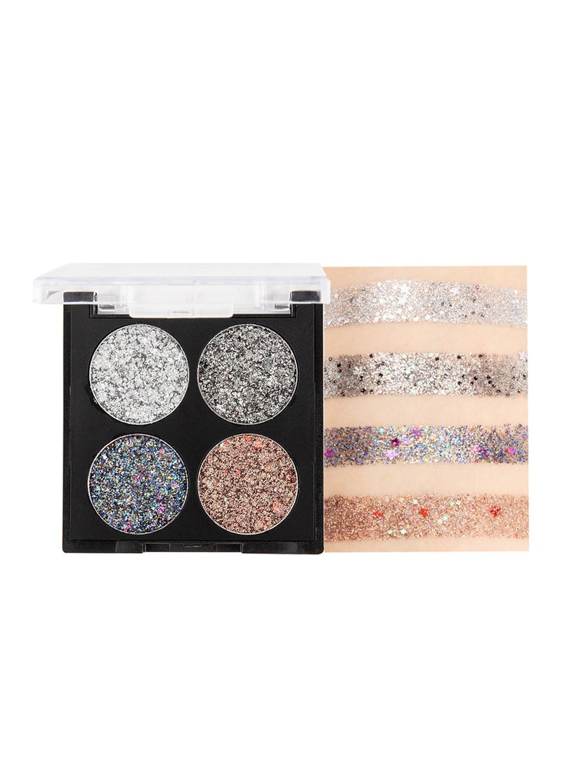 Handaiyan 4 Color Glitter Eye Shadow Palette  - Image 3