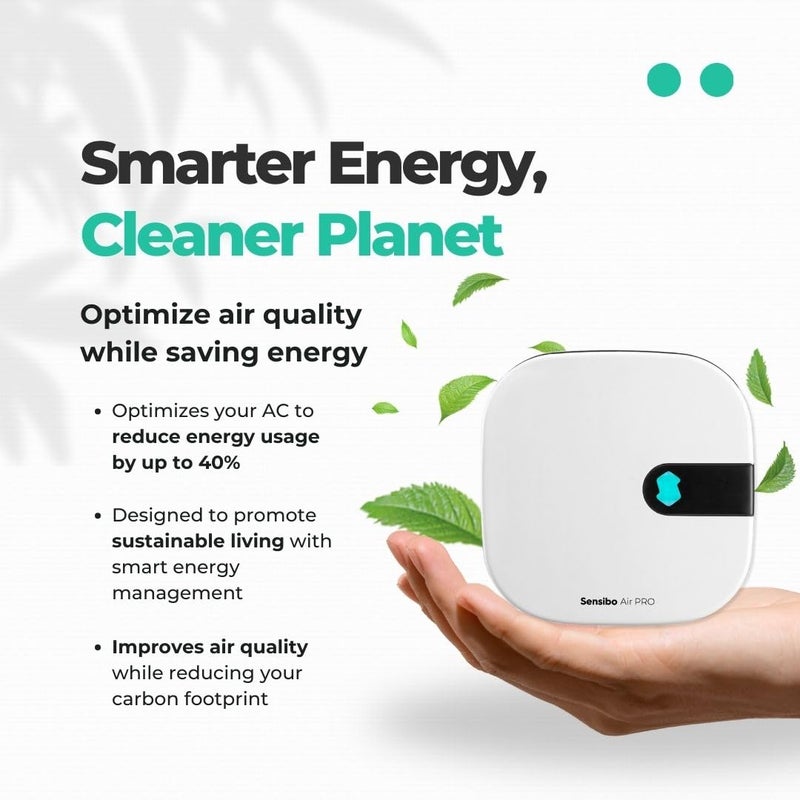 Sensibo Sensibo Air PRO - Air Conditioner Smart Controller & Air Quality Sensor. Smart Thermostat for Mini Split, Window, Portable AC. Temp & Humidity Sensors. Google, Alexa, Siri & Apple HomeKit Compatible  - Image 5