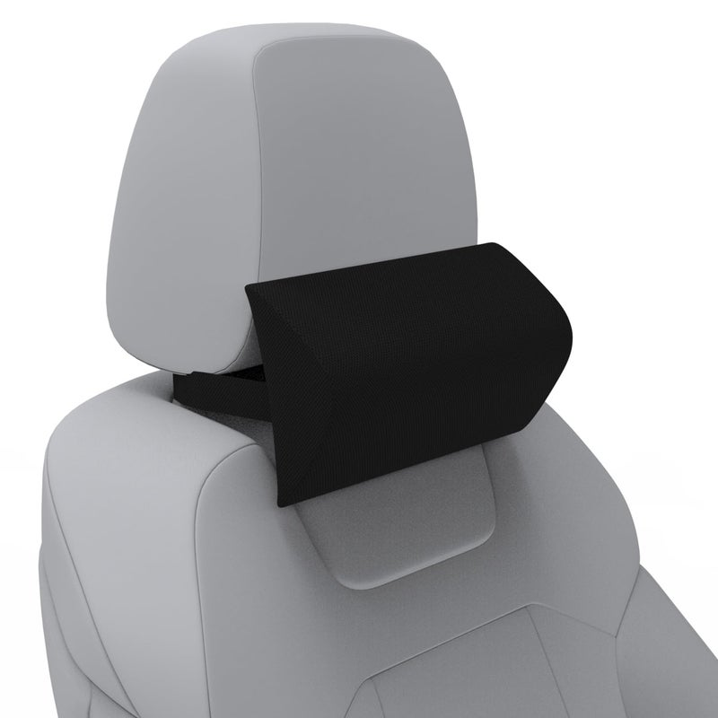 RIPOSEV Caster Ultimate Memory Foam Car Pillow for Comfortable Car Rides, Superior Neck Support Cushion, Relieves Neck Pain, Head Rest Pillow (Black) - Image 1