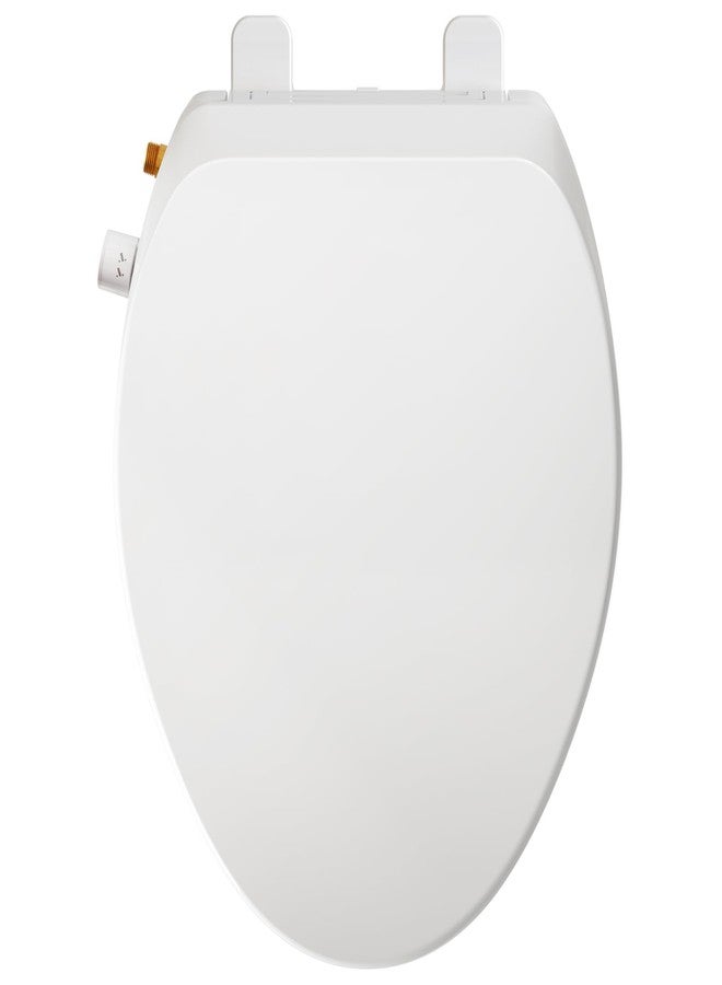 Clirass Elongated Bidet Toilet Seat - Non-Electric, Slow-Close Lid, Adjustable Water Pressure, Self-Cleaning Dual Nozzles for Frontal & Rear Wash - Hygienic Fresh Water Bidet Seat with Brass Inlet (Elongated) - Image 1