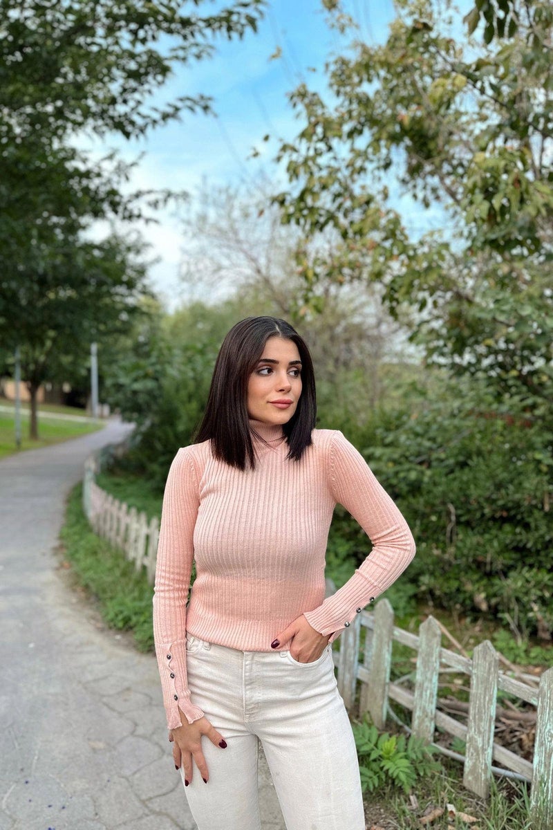 Weshaya بلوزة نسائية وردية باهتة - Image 5