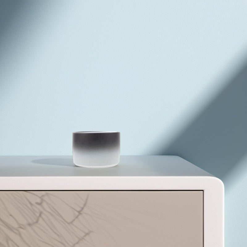 حامل رماد داخلي كبير بدون دخان من السيراميك الأسود والأبيض بغطاء لسطح المكتب - Image 5