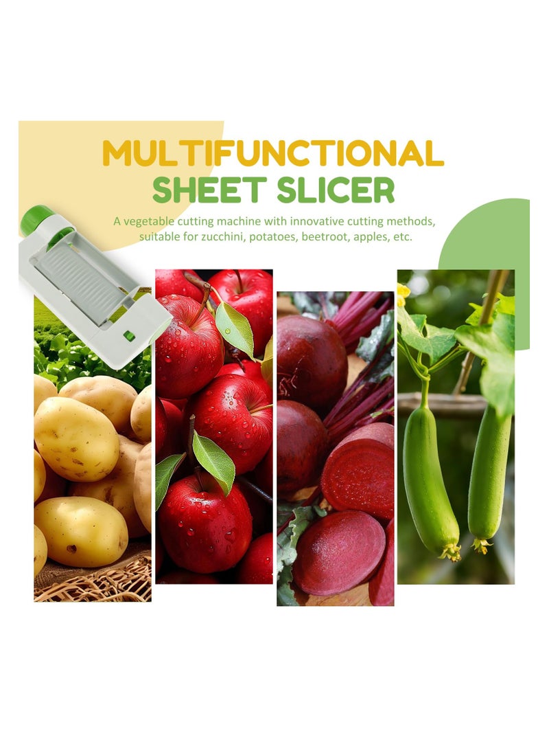 SYOSI - Fruit Veggie Sheet Slicer Peeler, Multi-function Stainless Steel Cutter Slicer, Veggie Sheet Slicer Peeler Handheld Kitchen Fruit Peeler Veggie Sheet Slicer for Vegetable Fruit 22.5x10.5x5.5cm - Image 1