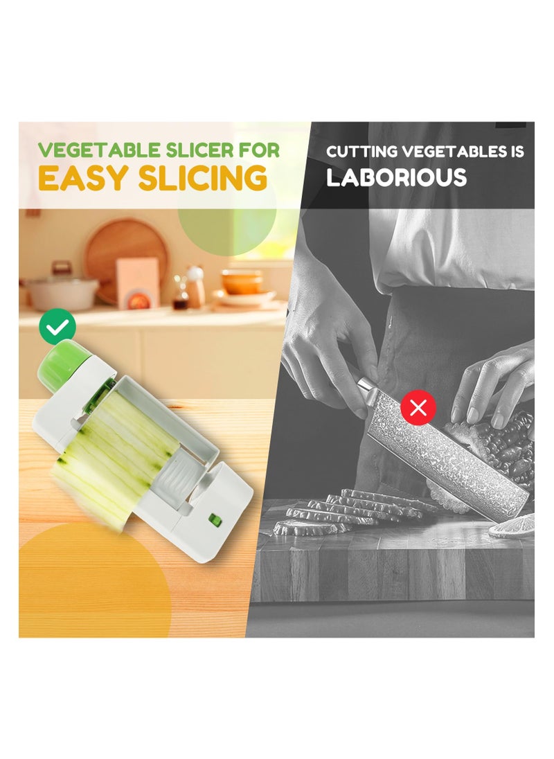 SYOSI - Fruit Veggie Sheet Slicer Peeler, Multi-function Stainless Steel Cutter Slicer, Veggie Sheet Slicer Peeler Handheld Kitchen Fruit Peeler Veggie Sheet Slicer for Vegetable Fruit 22.5x10.5x5.5cm - Image 1
