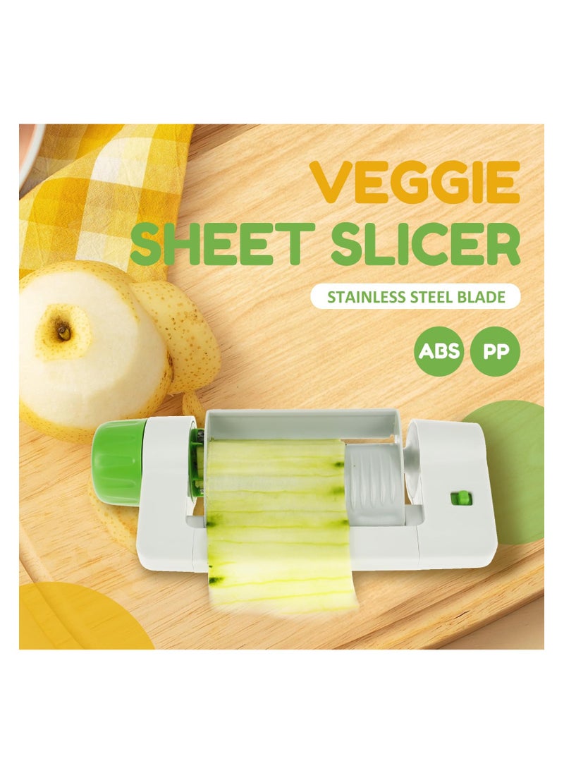 SYOSI - Fruit Veggie Sheet Slicer Peeler, Multi-function Stainless Steel Cutter Slicer, Veggie Sheet Slicer Peeler Handheld Kitchen Fruit Peeler Veggie Sheet Slicer for Vegetable Fruit 22.5x10.5x5.5cm - Image 1