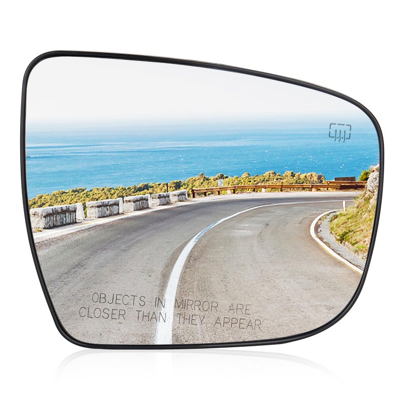 Passenger Right Side Heated Mirror Glass Fits for Nissan for Murano 152023 for Pathfinder 201719 for Rogue 20142019 Replacement for 963654BA1A wo Auto Dimming