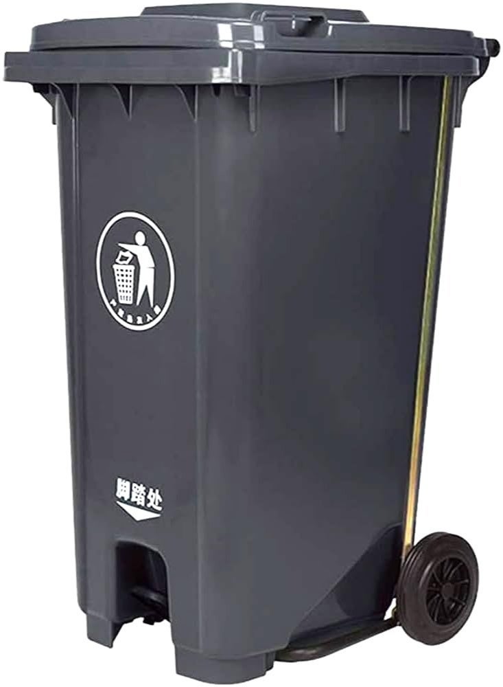 Swish Super Heavy Duty Plastic Garbage itLarge Bin, 240 Litre wh Wheel and Center Pedal -Kitchen and Outdoor Recycle Trash Can, Large Industrial Waste Bin - Image 1