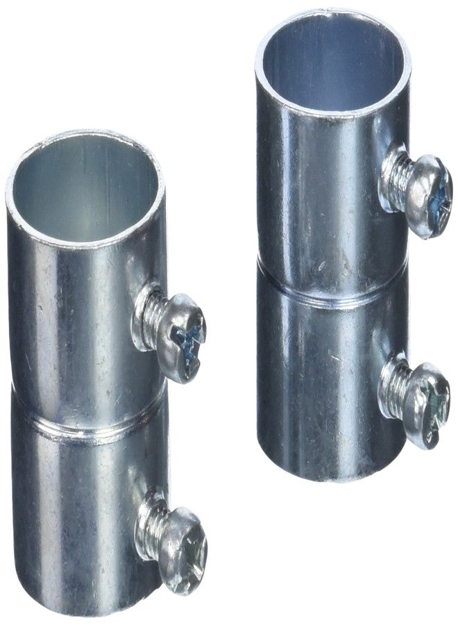 RACO Hubbell-Raco 2023B5 Coupling, Set-Screw, 3/4-Inch Trade Size, EMT, Steel, Uninsulated, 5-Pack,Gray - Image 1