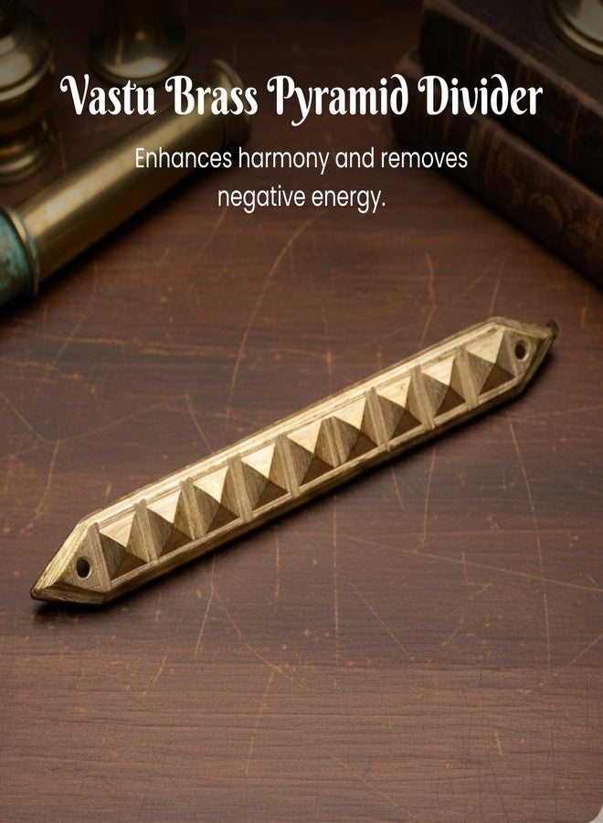 Plus Value Vastu Strip Brass Pyramid Divider Virtual Partition for North, North-West Defect Vastu Remedy Home, Office and Plot Correction (Size: 5 inches) - Image 2