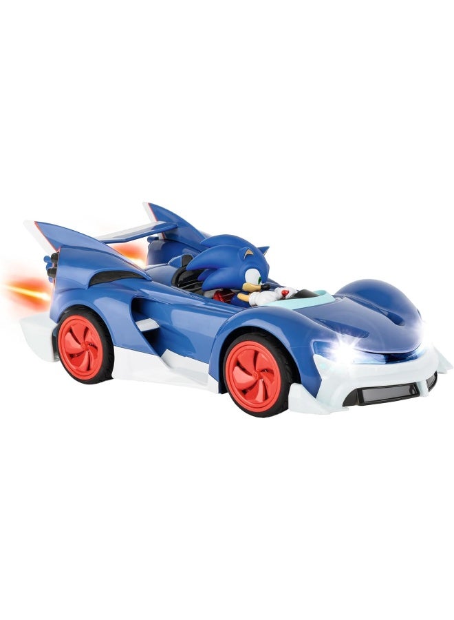 Carrera RC 2.4GHz Team Sonic Racing - Sonic, Performance Version I Officially Licensed I Full Function I LED Headlights I Up to 9 km/h I For Ages 6+ - Image 1