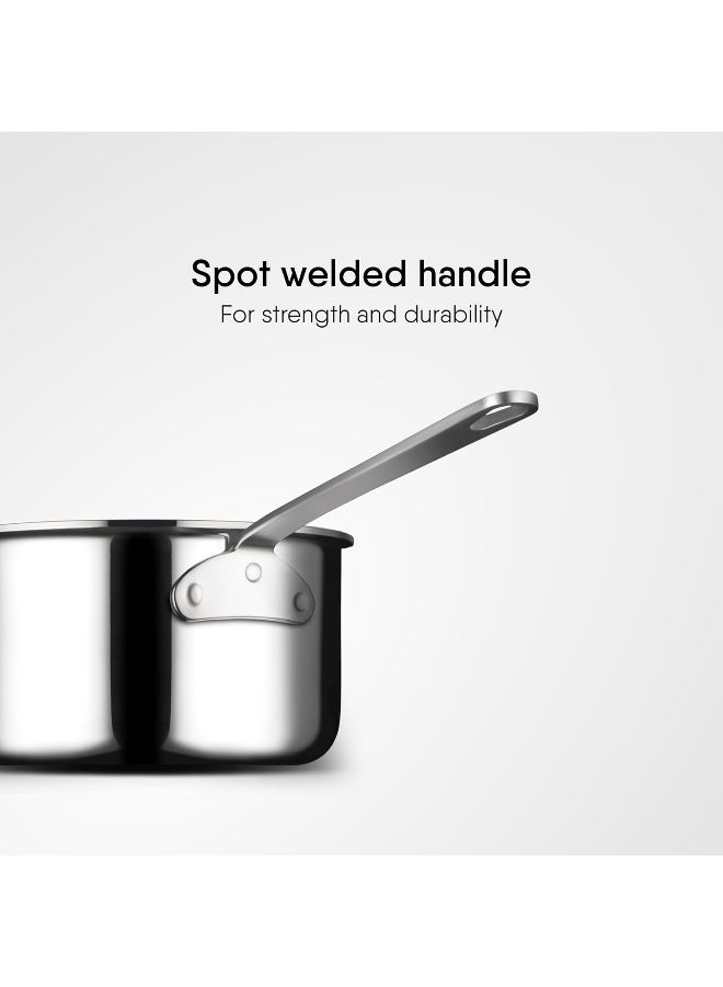 Stahl Stahl Artisan Triply Stainless Steel Mikro Saucepan, Mini Milk Pan, 1 Cup Tea/Coffee Pan, Induction & Gas Stove Compatible, 270 ml, 8 cm  - Image 4