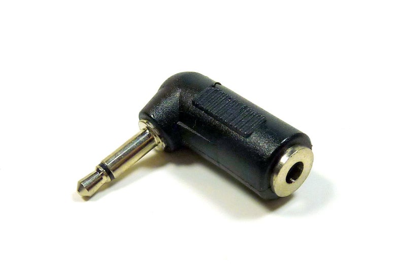 Philmore Right Angle 3.5mm 1/8" Mono Male Plug to 3.5mm 1/8" TRS Stereo Female Jack; 561A - Image 1
