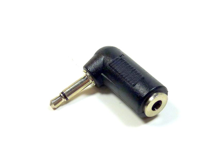 Philmore Right Angle 3.5mm 1/8" Mono Male Plug to 3.5mm 1/8" TRS Stereo Female Jack; 561A - Image 3