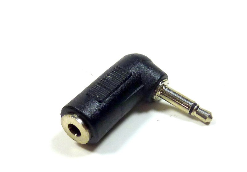Philmore Right Angle 3.5mm 1/8" Mono Male Plug to 3.5mm 1/8" TRS Stereo Female Jack; 561A - Image 2