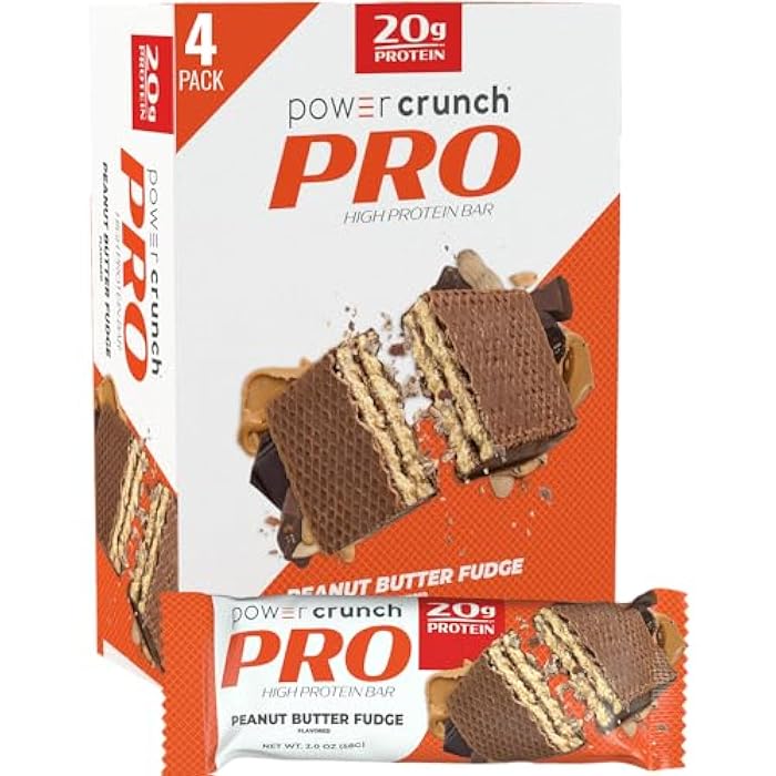 Power Crunch PRO Protein Wafer Bars, High Protein Snacks with Delicious Taste, Peanut Butter Fudge, 2.0 Ounce (4 Count) - Image 1