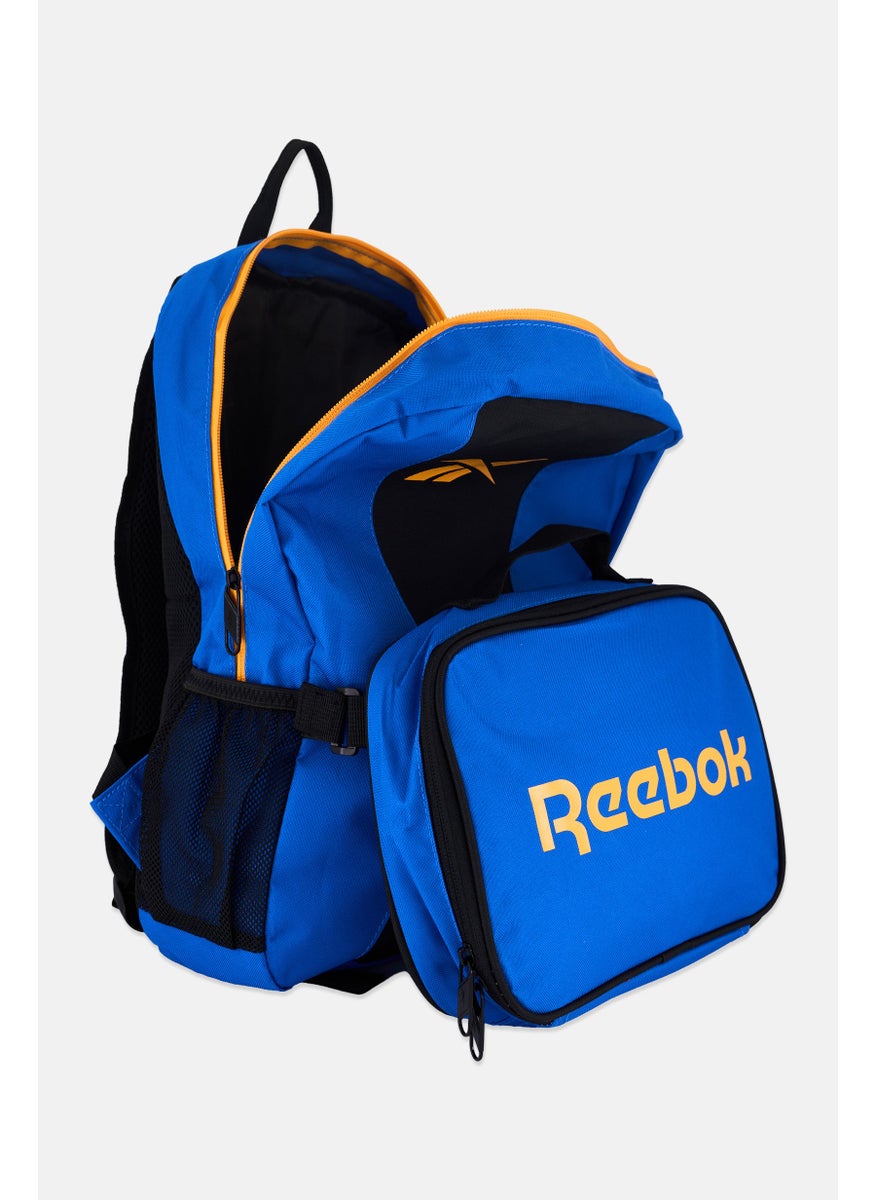 Reebok Men 2 Pcs Brand Logo Backpack And Lunch Bag 41 H x 29 L x 8 W cm, Blue  - Image 3