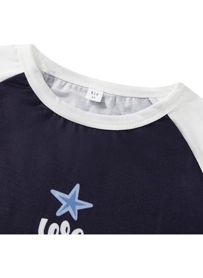 CCOVERY Matching Family Pajamas Sets Holiday Long Sleeve Festival Pajamas Round Neck Print Xmas Pjs Matching Set Casual Soft Home Sleepwear Loungewear - Image 5