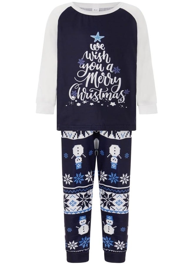 CCOVERY Matching Family Pajamas Sets Holiday Long Sleeve Festival Pajamas Round Neck Print Xmas Pjs Matching Set Casual Soft Home Sleepwear Loungewear - Image 4