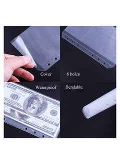 KASTWAVE A6 6 Holes Binder Pockets 12 Pieces Notebook Refills Filler Money Organizer Cash Envelopes Bill Pouch Name Card Business Card Sleeves Pages  - Image 3
