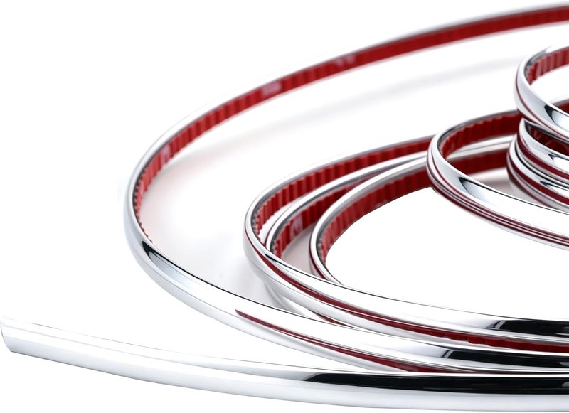LUNSOM Custom Most Chrome Plated Decoration Trim Strip Line,Car Door Fender Interior DIY Moulding T Strip for Most Vehicle(13M x 6MM) Rack friendly - Image 3