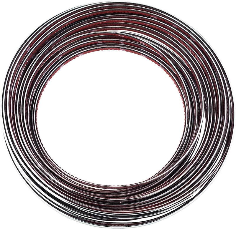 LUNSOM Custom Most Chrome Plated Decoration Trim Strip Line,Car Door Fender Interior DIY Moulding T Strip for Most Vehicle(13M x 6MM) Rack friendly - Image 2
