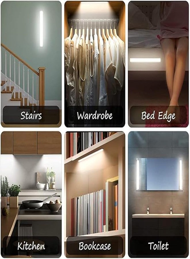 EVEHANGER مصباح EVEHANGER الخطي LED بقوة 4 واط - شريط إضاءة أسفل الخزائن للمطبخ، وخزانة الملابس، وواجهات العرض - 6000 كلفن أبيض بارد - موفر للطاقة، مزود بقابس (عبوة من قطعتين) - Image 4