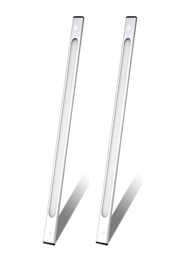 EVEHANGER مصباح EVEHANGER الخطي LED بقوة 4 واط - شريط إضاءة أسفل الخزائن للمطبخ، وخزانة الملابس، وواجهات العرض - 6000 كلفن أبيض بارد - موفر للطاقة، مزود بقابس (عبوة من قطعتين) - Image 1