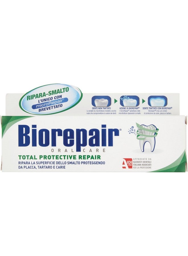 بيوريبير: معجون أسنان "إصلاح وقائي شامل" مع مايكروريبير، تركيبة جديدة - أنبوب 75 مل (2.5 أونصة سائلة) [مستورد من إيطاليا] - Image 1