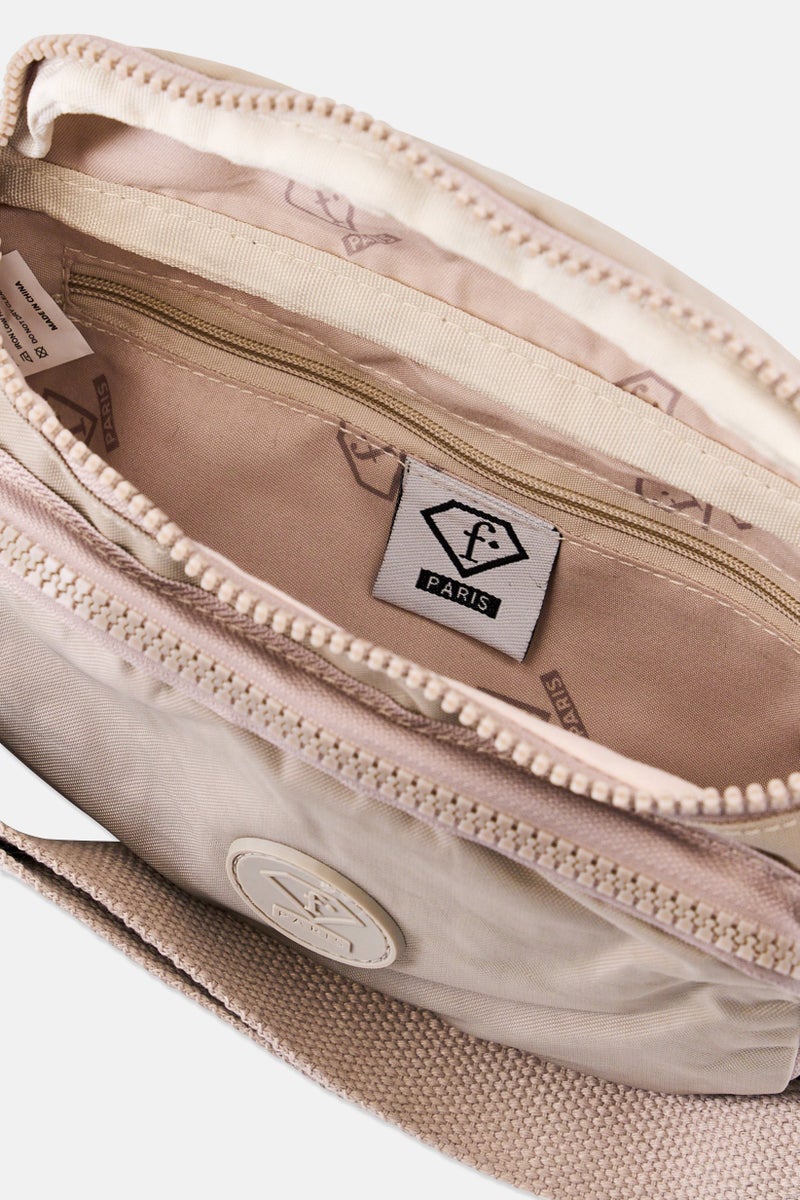 I Love Fashion Women Brand Logo Fanny Pack, Grey - Image 3