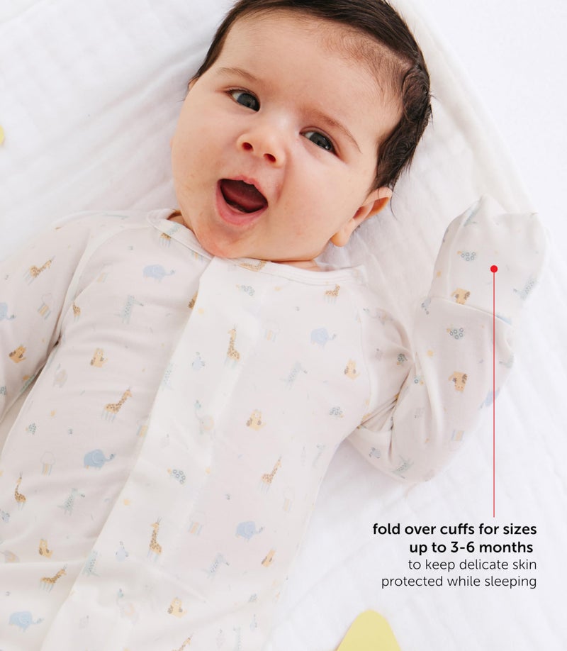 Magnetic Me Boys Modal Magnetic Baby Footie Pajamas | Silky Soft Modal Fabric | Alpha Pop | 3-6 Months - Image 4