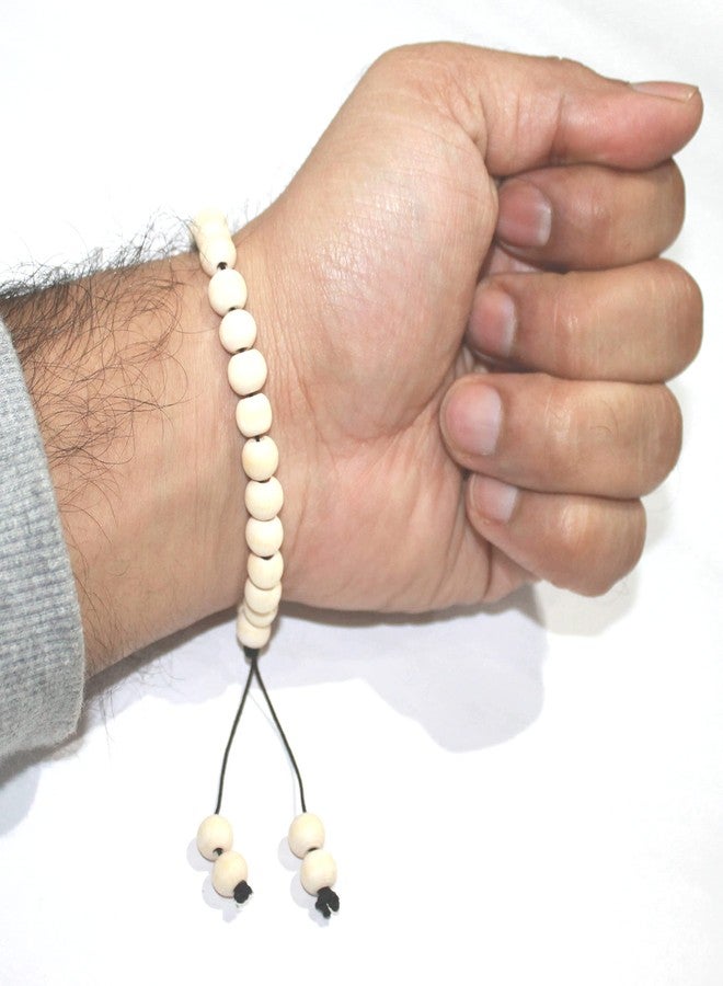 IS4A 8MM TULSI HOLY BASIL PRAYER BEADS JAPA MALA NECKLACE HAND KNOTTED KARMA (108+1) BEADS BLESSED & ENERGIZED HINDU TIBETAN BUDDHIST SUBHA ROSARY (Combo) - Image 4