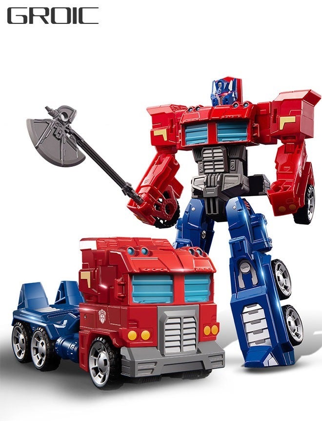 GROIC Deformation Robot Toy, Transformers Toys, Deformed Car Robot Toys Heroic Action Figure, Action Figure Deformation Car Model, Portable Alloy Deformation Robot Toys Gift for Kids-Optimus Prime - Image 1