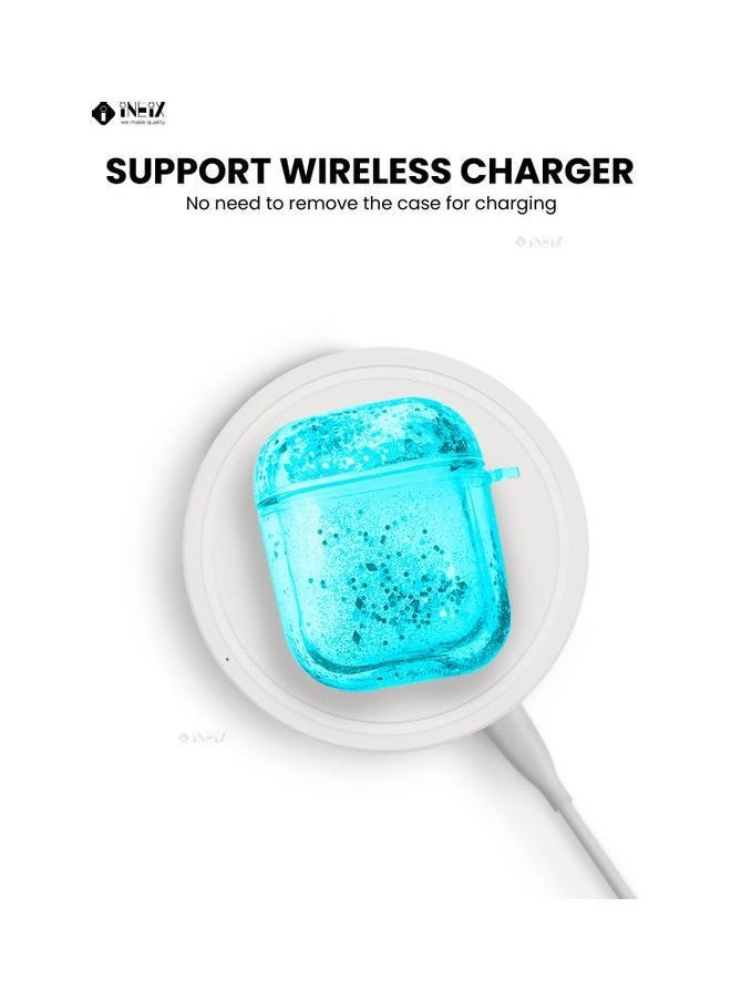 INEIX - Glittering Fashion Protective Case Cover For Apple AirPod Blue - Image 1